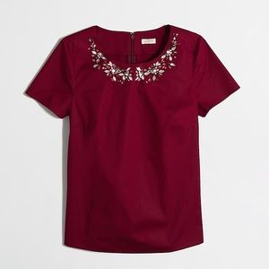 J. Crew Jeweled Shirt